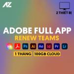 Adobe Creative Cloud Full Apps | Renew 1 Tháng