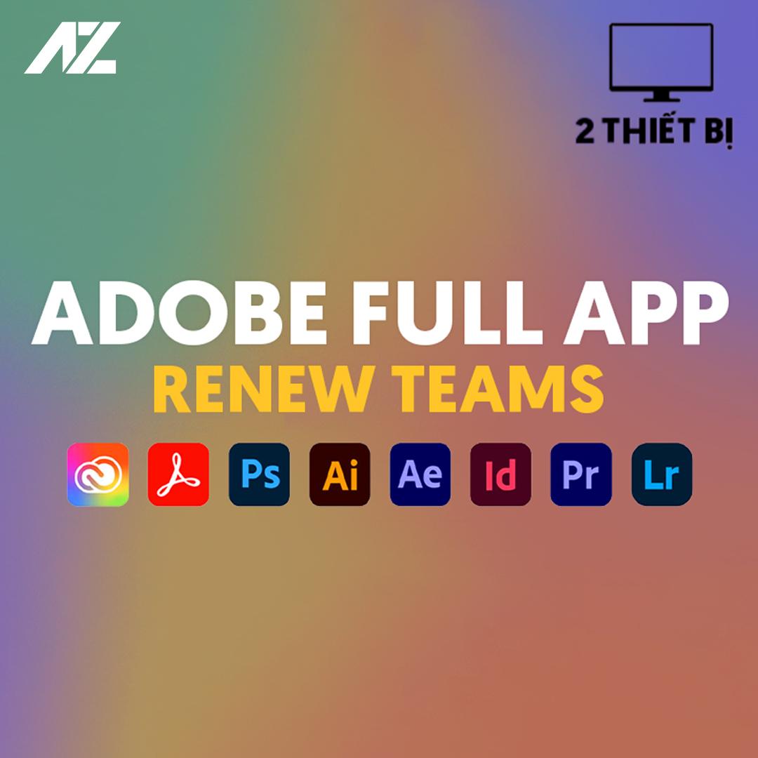Adobe Creative Cloud Full Apps | Renew 1 Tháng